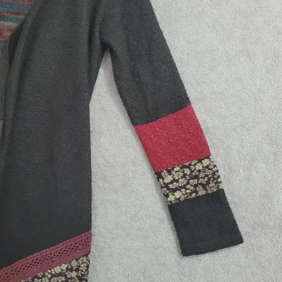 Miss Me Womens Bohemian Hooded Open Front Cardigan Sweater S  4CT - Picture 7 of 9